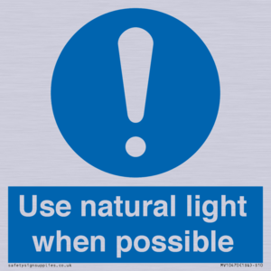 Use natural light when possible
